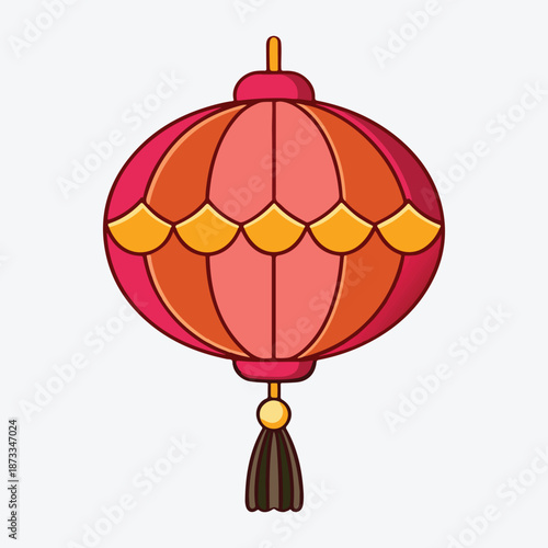 Colorful hot air balloon flying in the sky with basket illustration