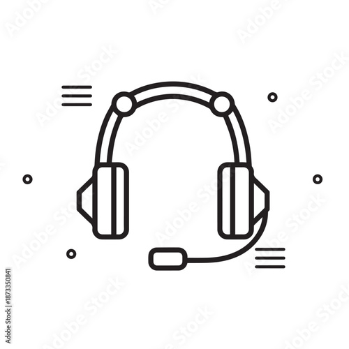 Customer Service Support Silhouette Illustration