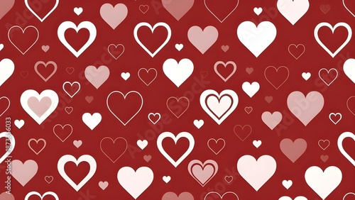 Clean rows of alternating white and pink hearts for a modern Valentine.