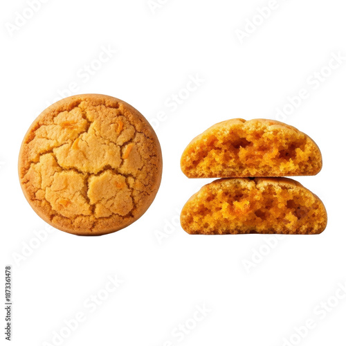 Wallpaper Mural Delicious orange cookie and halves Torontodigital.ca