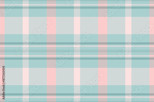 Beautiful fabric seamless plaid, woman texture pattern vector. Faded background check tartan textile in light and misty rose colors.