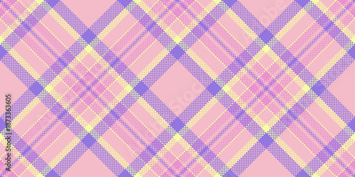 Realistic texture vector plaid, pretty pattern background tartan. Quiet check seamless fabric textile in light and indigo colors.