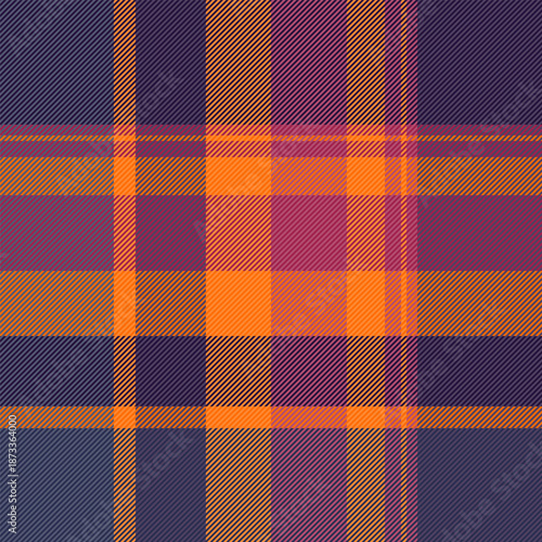 Amazing background texture plaid, ribbon textile pattern check. Fashionable vector seamless fabric tartan in pink and dark colors.