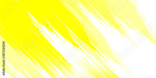 Yellow and white color pattern gradient grunge texture background. Dots pop art comics sport style. Eps 10