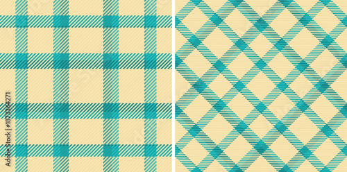 Background seamless vector of textile plaid tartan with a check fabric texture pattern. Set in happy colors. Scrapbook ideas for creative projects.
