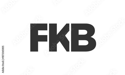 Free Download FKB logo design template with strong and modern bold text. Initial based vector logotype featuring simple and minimal typography. Trendy company identity. - GFXLoad