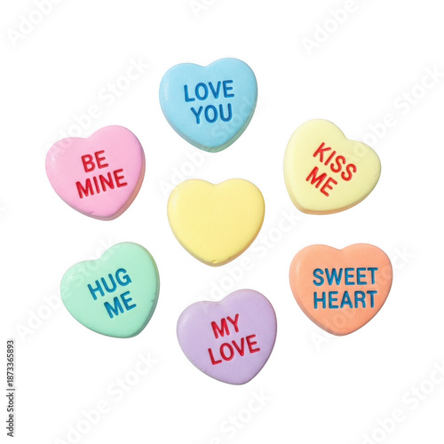 Colorful conversation hearts