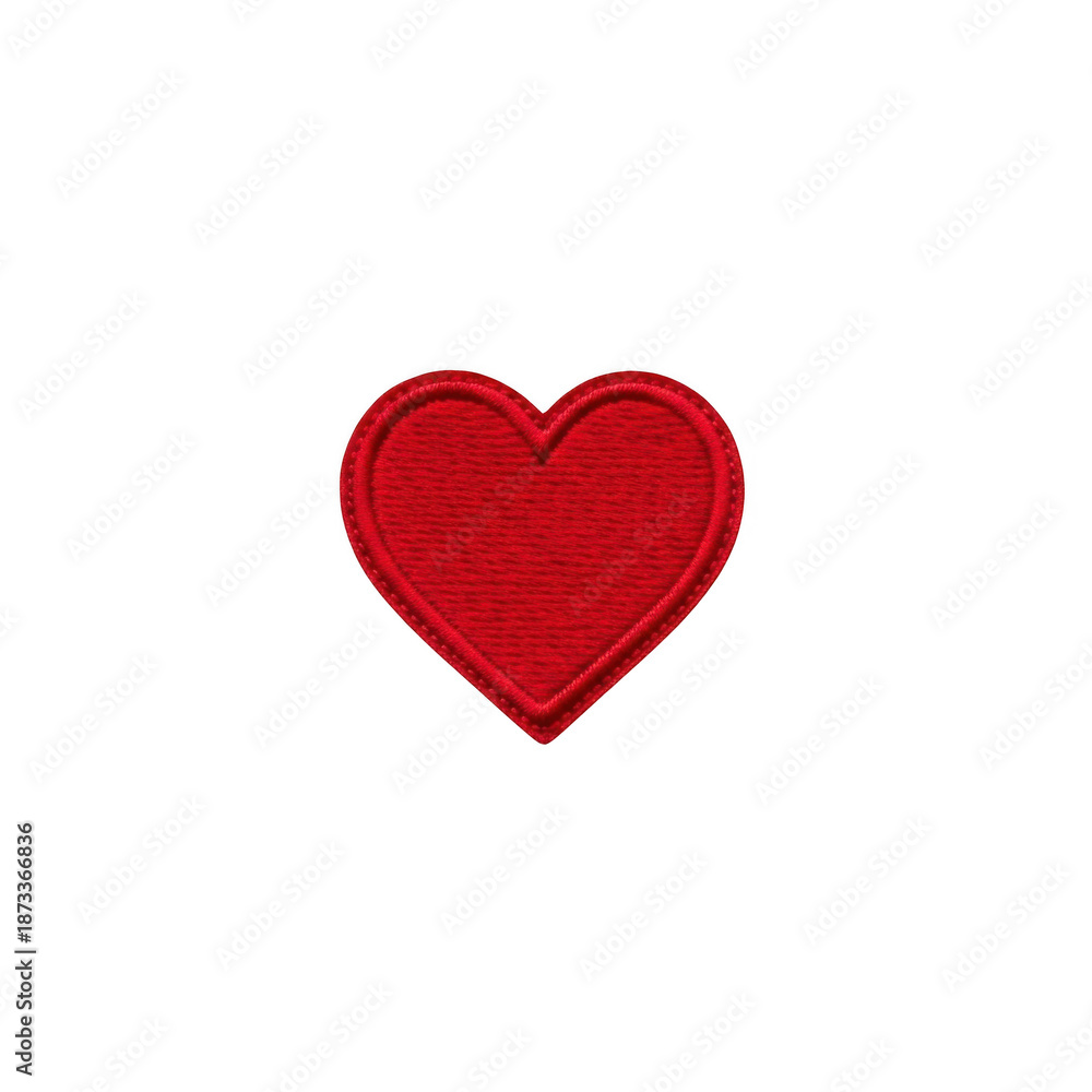 Fototapeta premium Bright red heart patch