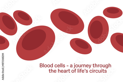 An illustration of red blood cells in a medical context