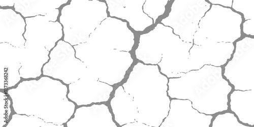 An abstract 3d vector illustration of a white France map outline with a cracked stone wall texture isolated on a blue background for European geography and cartography detail