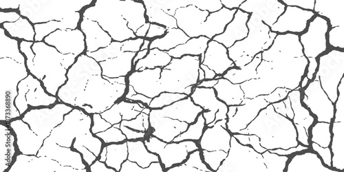 Dry cracked tree bark texture forms a natural abstract pattern of rough brown clay and arid earth on a weathered desert surface