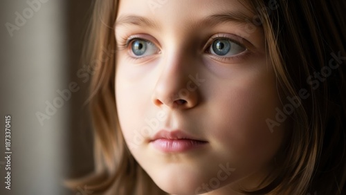 Wallpaper Mural A young girl with tears on her face looking sad and crying Torontodigital.ca