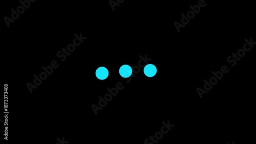 Three dots animated loading icon clean minimal buffering progress loop symbol UI