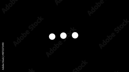 Minimal three dots loading animation icon for apps websites interfaces clean modern