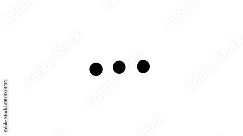 Animated loading three dots icon modern clean interface progress loop symbol UI