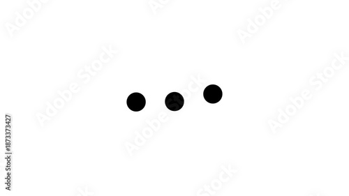 Three dots loading icon animation UI indicator waiting buffering loop minimal clean
