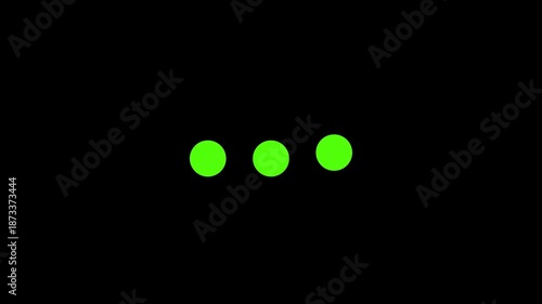 Modern three dot loader animation icon UI waiting state indicator design loop