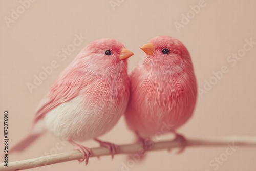 romantic birds symbolism, Valentine’s Day theme, photorealistic style, soft natural or studio lighting, realistic textures