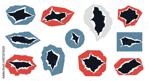 abstract splatters, organic shapes, layered textures, fluid paint strokes, geometric patterns, moody color palette, asymmetric composition, dynamic movement, bold contrasts, textural elements
