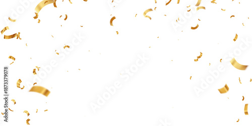 Tableau sur toile Falling gold confetti background