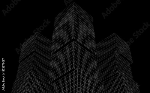 abstract architecture, 3d background