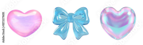 3D Sticker Set with Mixed Illustrations, Cute Kawaii Candy Icons & Girly Accessory – Ultimate Collection for Valentine's Day.