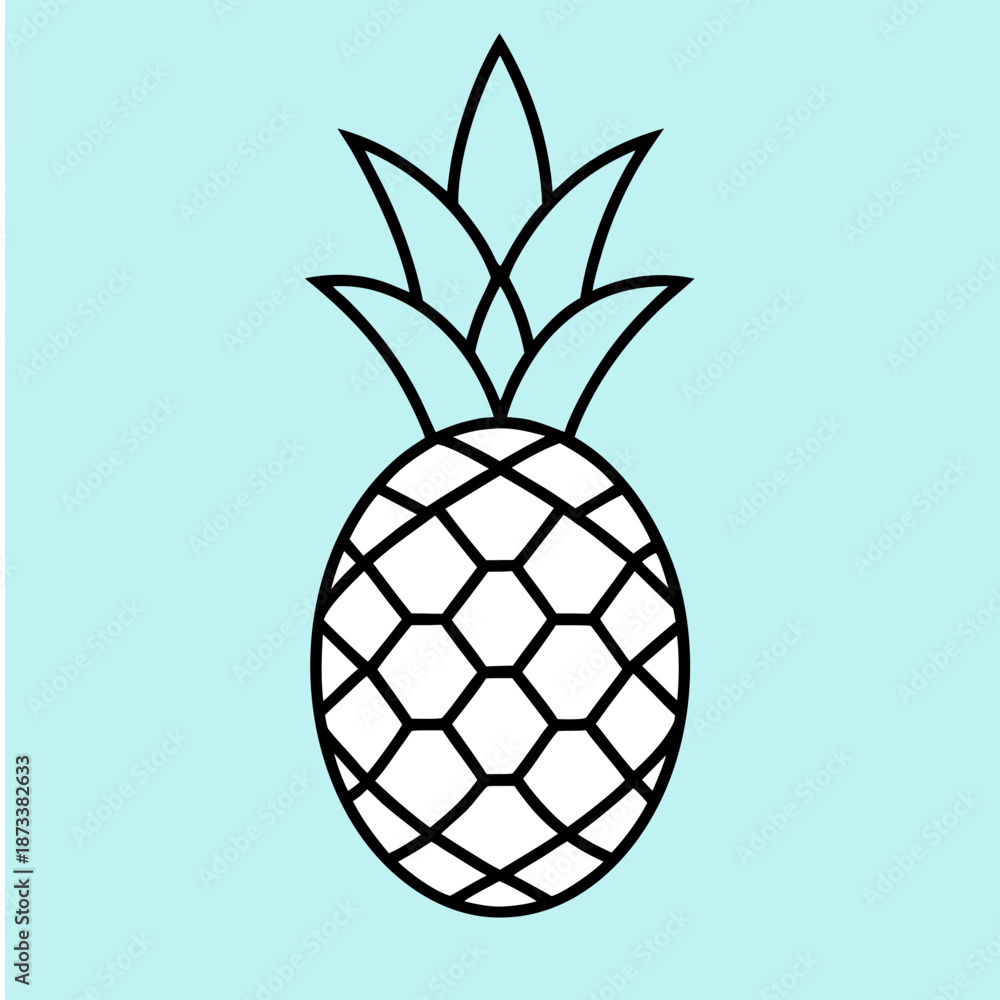 Obraz premium Minimal 3D Render of a Pineapple Painted Metallic