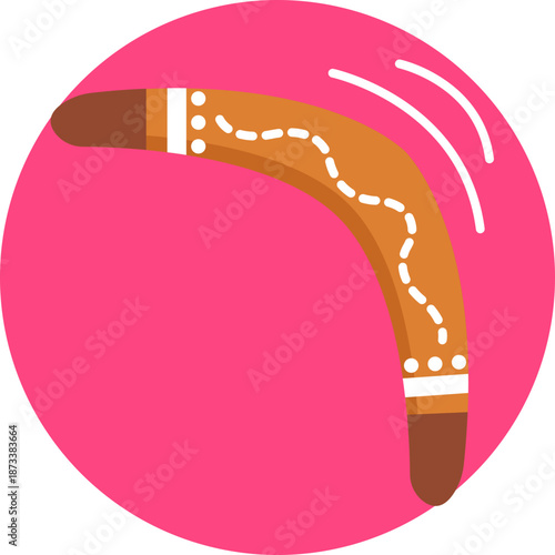 Boomerang Icon – Represents the traditional Australian boomerang, a curved throwing tool used by Indigenous peoples for hunting and cultural practices.