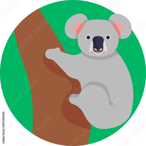 Koala Icon – A simple representation of a koala, symbolizing Australia’s unique wildlife and native animals.