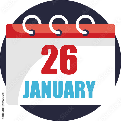 A clean, symbolic icon representing Australia’s National Day, commonly associated with national pride, unity, and celebration.