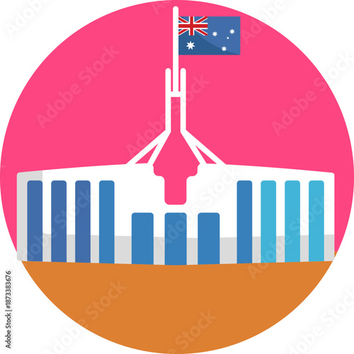 Represents Australia’s federal legislative authority, symbolizing democratic governance, law-making, and political decision-making at a national level.