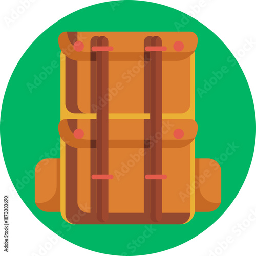 Backpack icon representing travel and adventure in Australia, commonly associated with backpackers exploring cities, beaches, and the outback.
