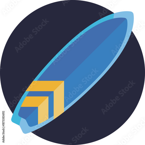 Surfboard – A clean, minimal icon representing Australia’s iconic surf culture and coastal lifestyle, inspired by its world-famous beaches.