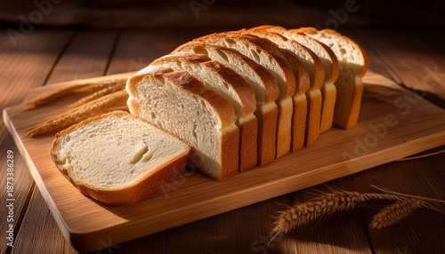 Sliced Homemade Bread On Wooden Board