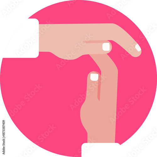 A referee’s hand signal indicating a time out in a basketball game, shown by forming a ‘T’ shape with both hands.