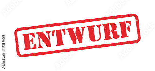 Entwurf Roter Grunge Stempel im Vintage Stil mit Abgenutzter Tinte für Designvorlage, Konzept, Prüfung und Arbeitsdokumente