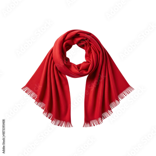 Red scarf on Transparent Background