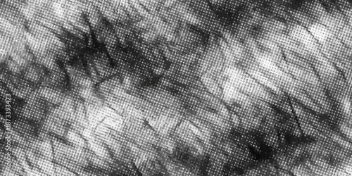 Black and white fur texture design featuring a macro pattern of a fir tree surface with a grunge material feel for an old paper backdrop or textured wall art