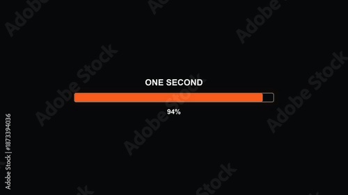 Wallpaper Mural Progress bar animation for one second wait time in modern style design Torontodigital.ca