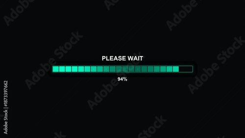 Modern progress bar animation displays waiting period with smooth transitions and green colors for user feedback during loading
