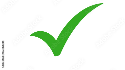 Free Download Green Check Mark Symbol in Simple Design with Bright Green Color on White Background for Approval and Confirmation - GFXLoad