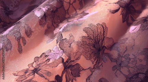 Victorian Lace Texture Provides a Detailed Background With Soft Light and Floral Patterns, Creating a Unique Visual Effect