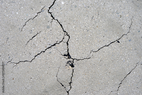 Large cracks in the concrete slab from time to time.