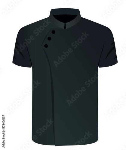Black chef uniform. vector illustration	