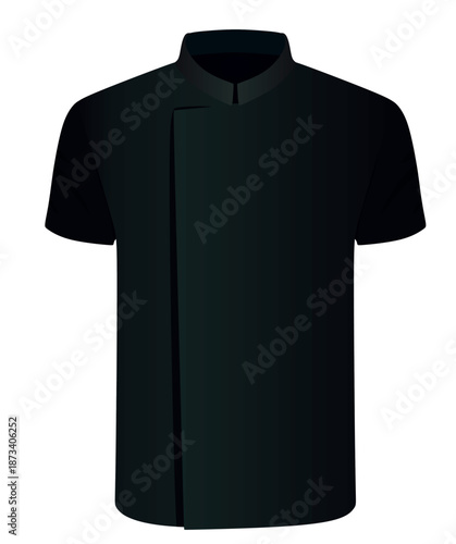 Black chef uniform. vector illustration	