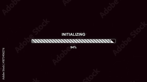 Modern style progress bar animation for waiting periods in a digital interface showing the status of the process
