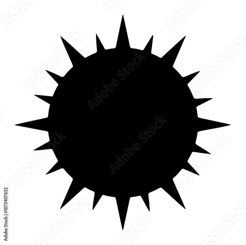 Chinese New Year Black spiky circle shape vector design element