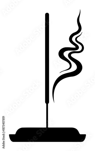 Chinese New Year Incense stick burning smoke wisps