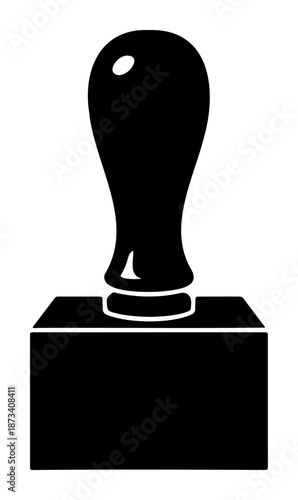 Chinese New Year Rubber stamp tool silhouette office supply icon