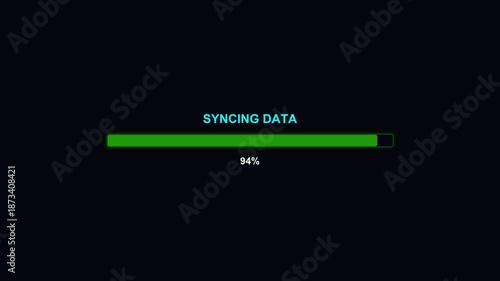 Wallpaper Mural Modern progressbar animation shows syncing data process with clear indicators and visual feedback during waiting periods in digital applications Torontodigital.ca